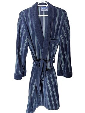 ROBSON HIGH CLASS Men’s Vintage 70’s 80’s Striped Robe Housecoat Large XL